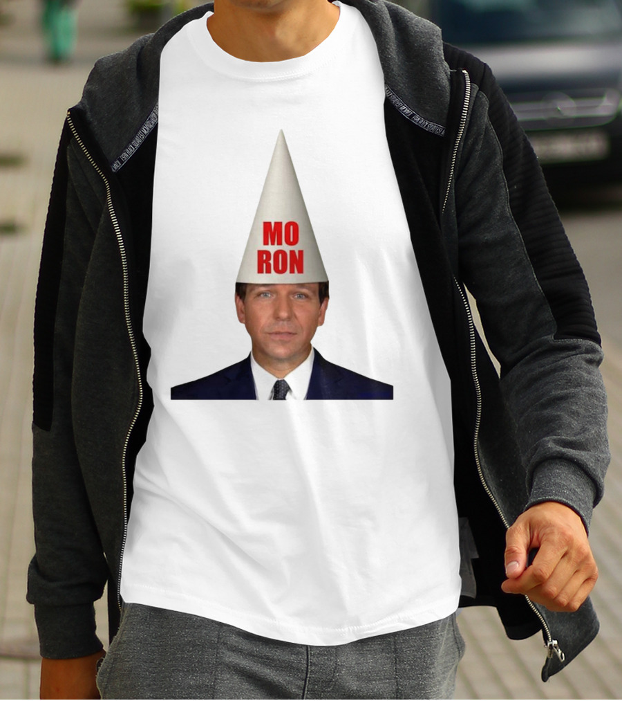 Mo Ron Anti Ron Desantis Meme Dunce Cap T-Shirt