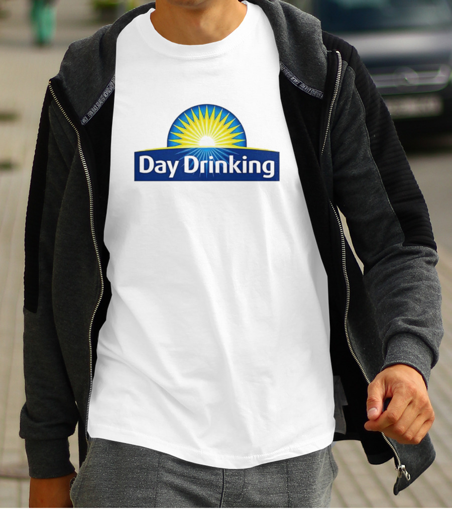 Day Drinking Blue And Yellow Sunburst T-Shirt