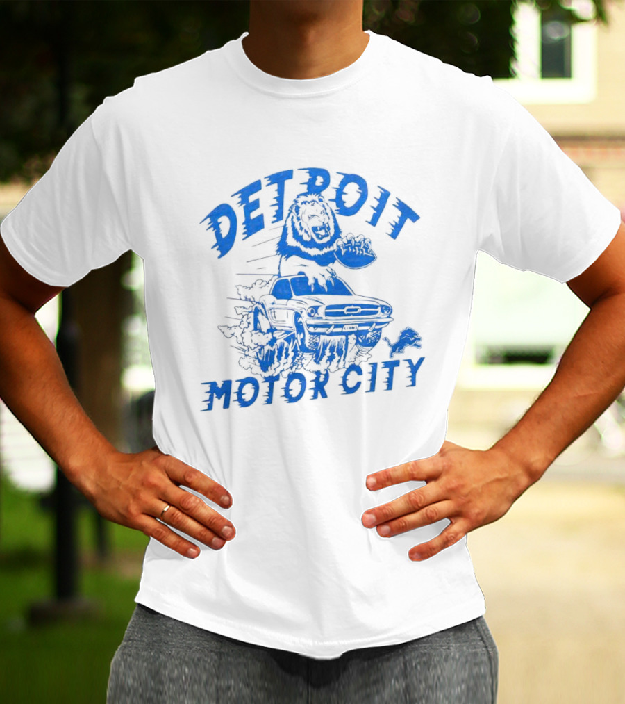 Detroit Lions Motor City Car T-Shirt