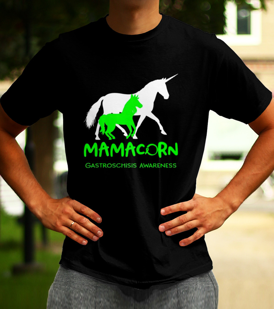 Mamacorn Gastroschisis Awareness Unicorn Mother And Foal T-Shirt