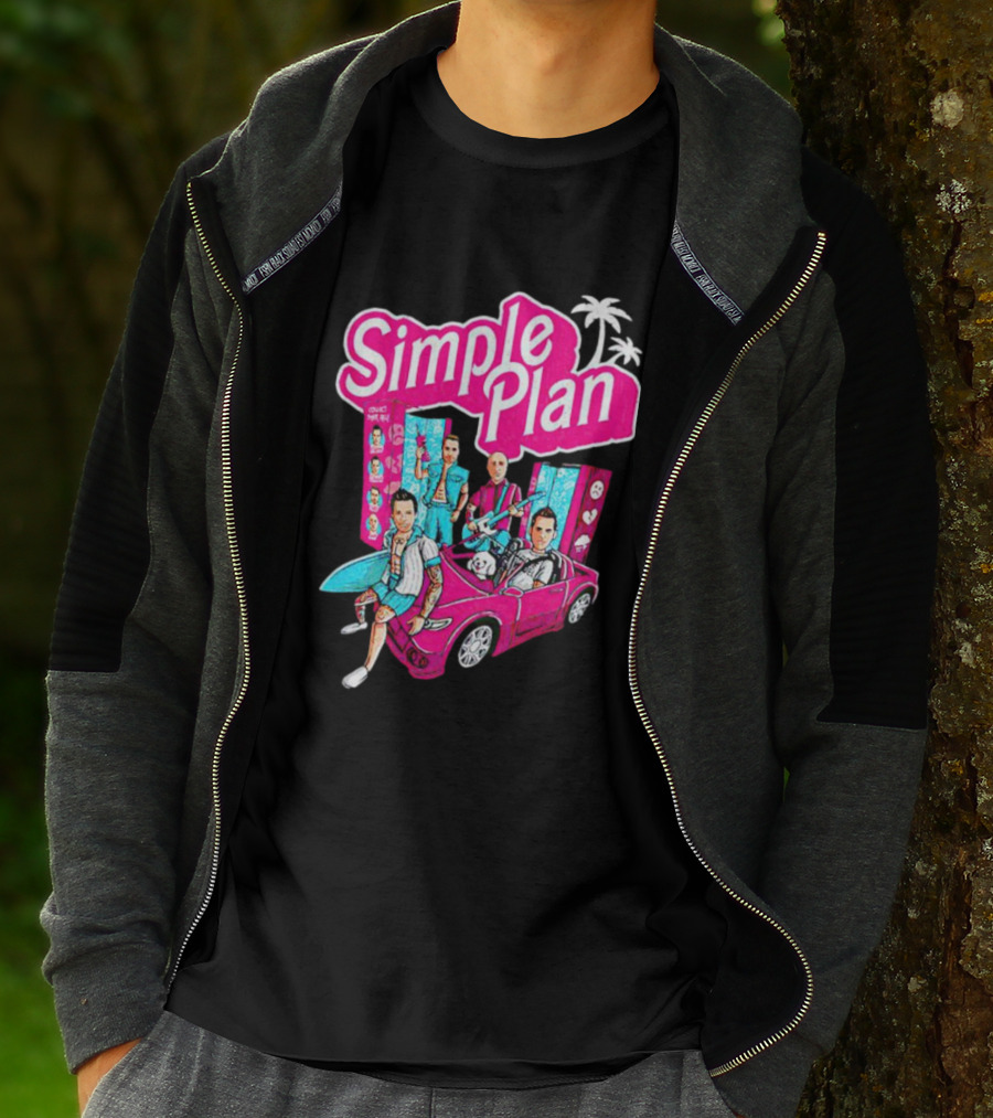 Simple Plan Barbie Dolls And Car Ocean Drive T-Shirt