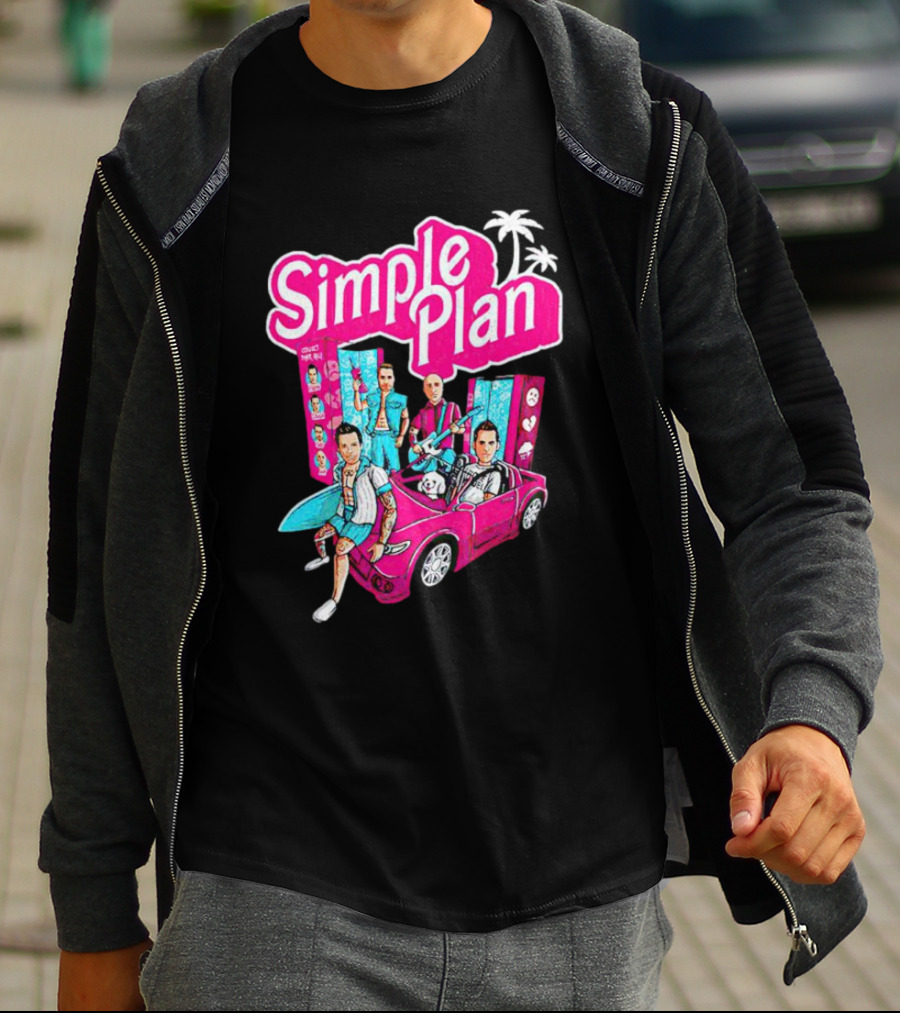 Simple Plan Barbie Dolls And Car Ocean Drive T-Shirt
