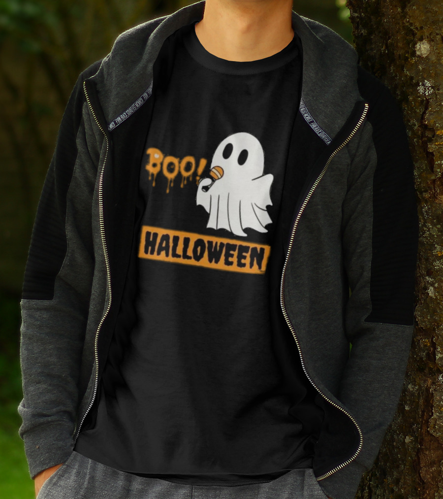 Happy Halloween Boo Cute Singing Ghost Halloween T-Shirt