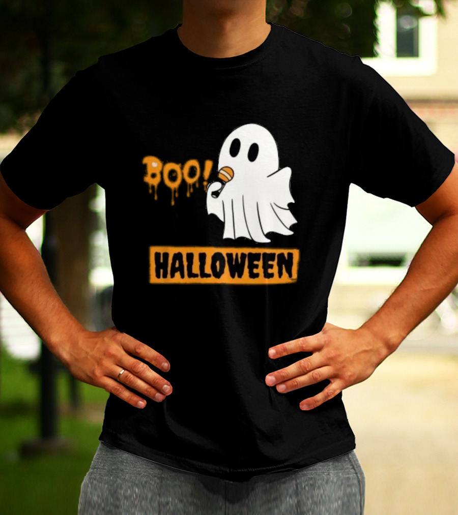 Happy Halloween Boo Cute Singing Ghost Halloween T-Shirt