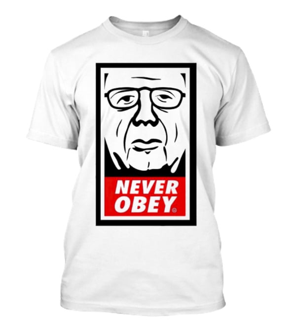 Never Obey Large Graphic Face T-Shirt