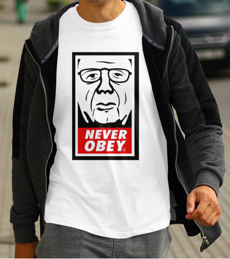 Never Obey Large Graphic Face T-Shirt