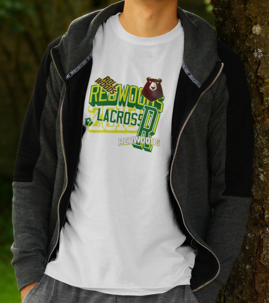 Roll Woods Redwoods Lacrosse Bear T-Shirt