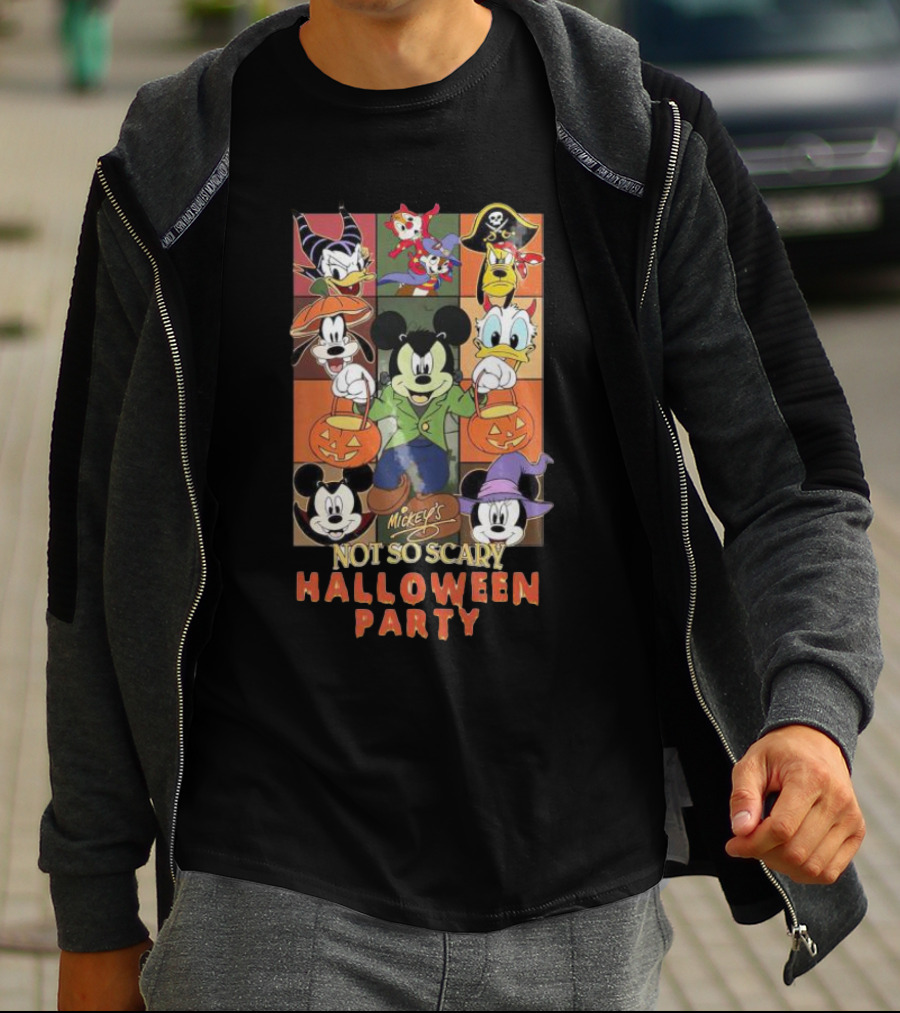 Mickey's Not So Scary Halloween Party Disney Characters T-Shirt