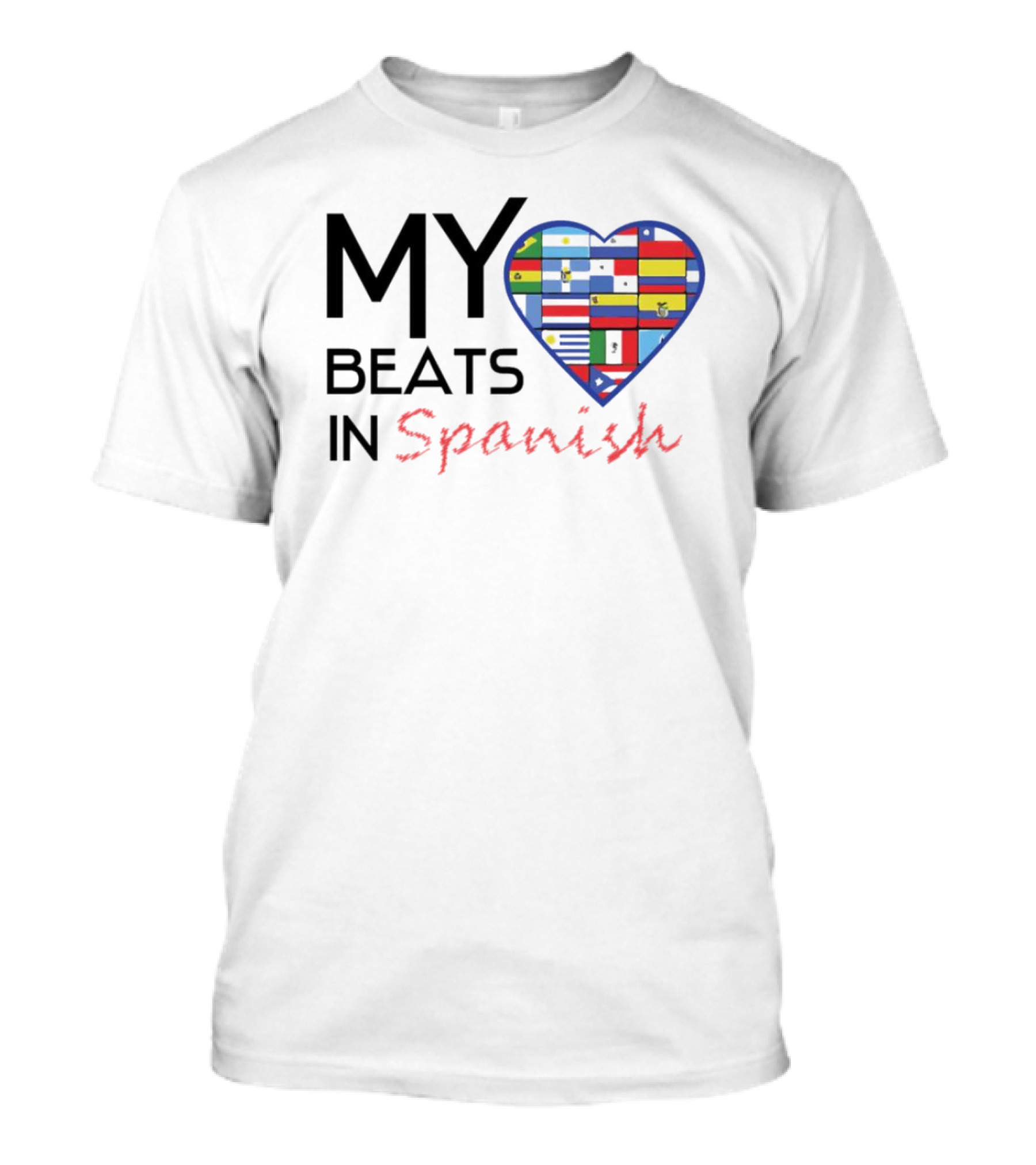 My Heart Beats In Spanish Flags T-Shirt