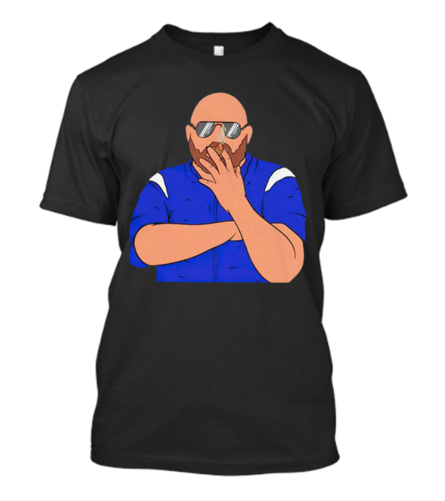 Brian Daboll Smoking Cigar In Blue Jacket Iconic T-Shirt