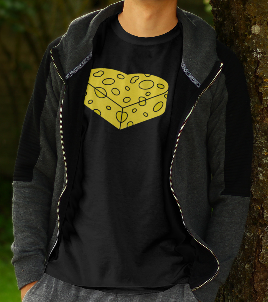Cheesehead Love Heart-Shaped Cheese Block T-Shirt