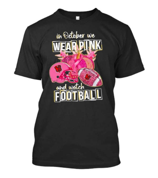 Cleveland Browns In October We Wear Pink And Watch Football Breast Cancer Awareness T-Shirt