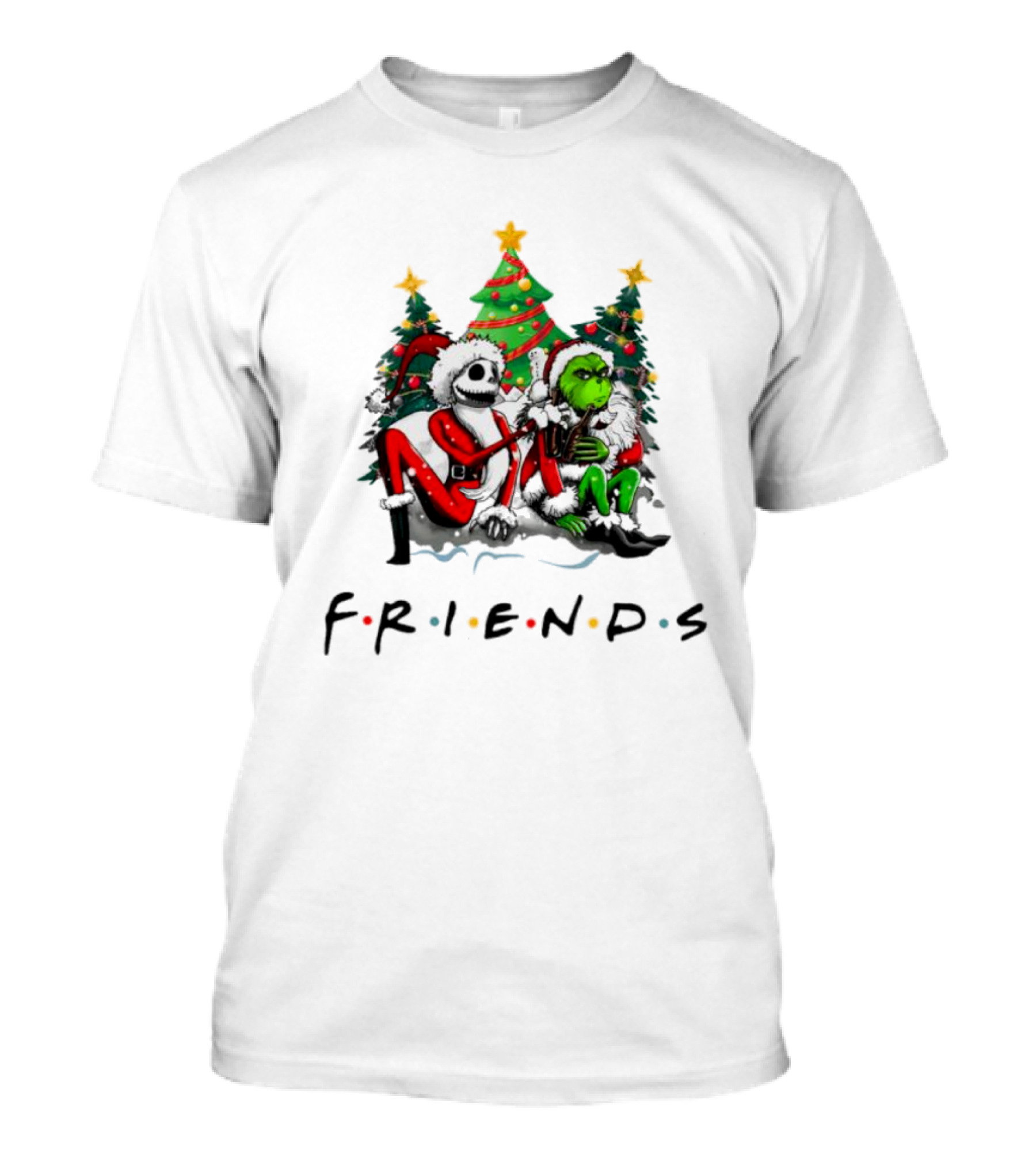 Grinch Santa Nightmare Christmas Friends T-Shirt
