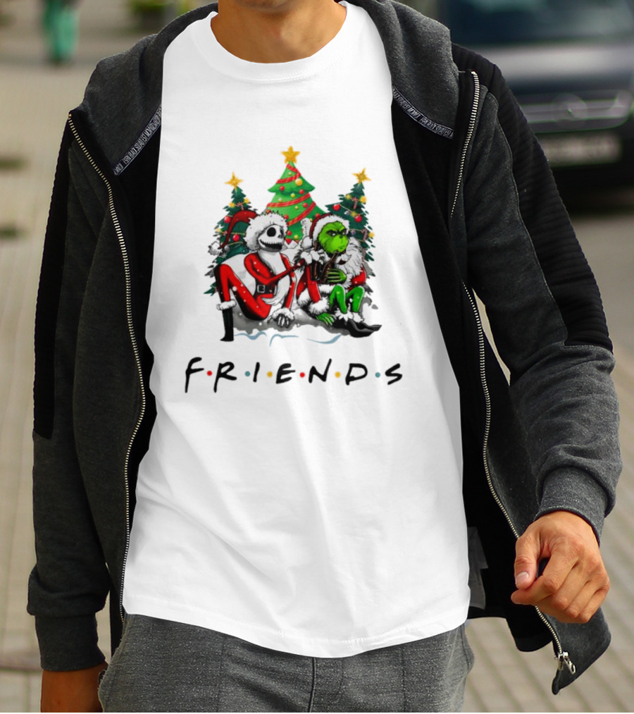 Grinch Santa Nightmare Christmas Friends T-Shirt