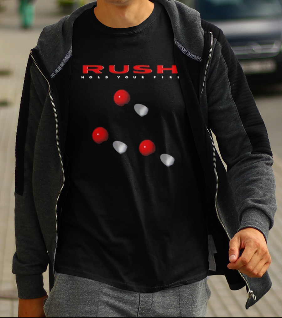 Rush Hold Your Fire Album Inspired Design With Red And White Spheres T-Shirt