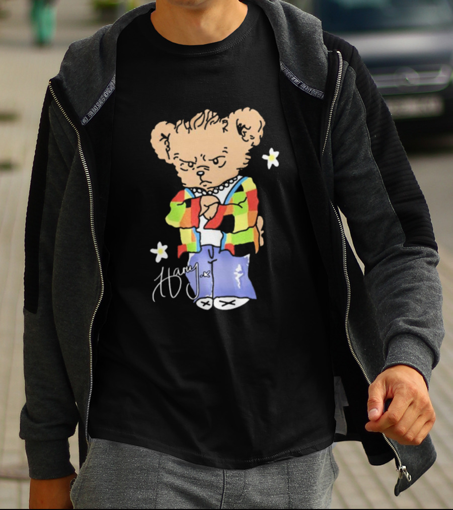 Teddy Bear Harry With Colorful Jacket And Signature T-Shirt