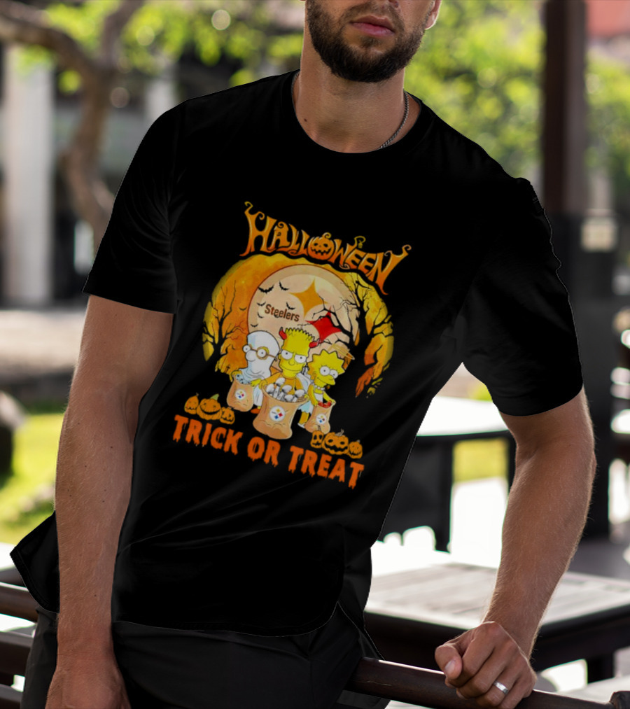 Halloween Steelers Trick Or Treat The Simpson T-Shirt