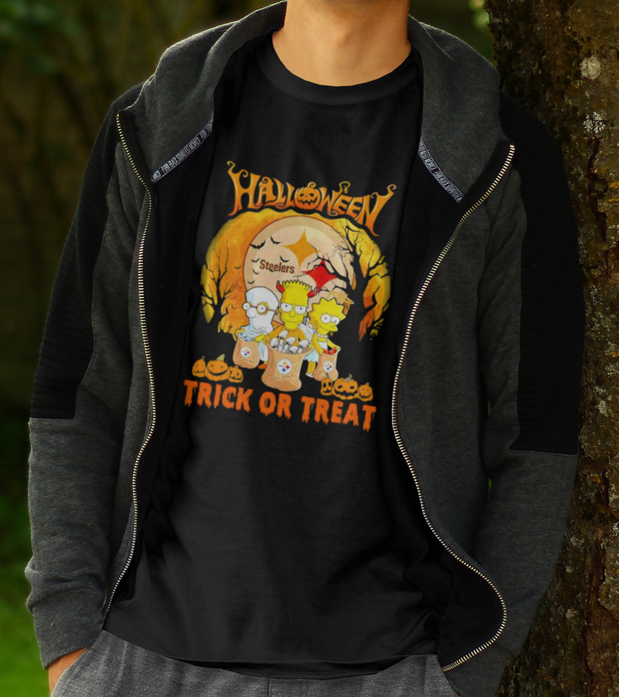 Halloween Steelers Trick Or Treat The Simpson T-Shirt