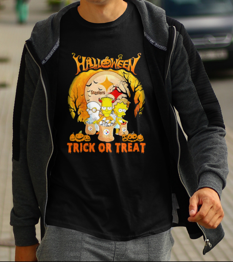 Halloween Steelers Trick Or Treat The Simpson T-Shirt