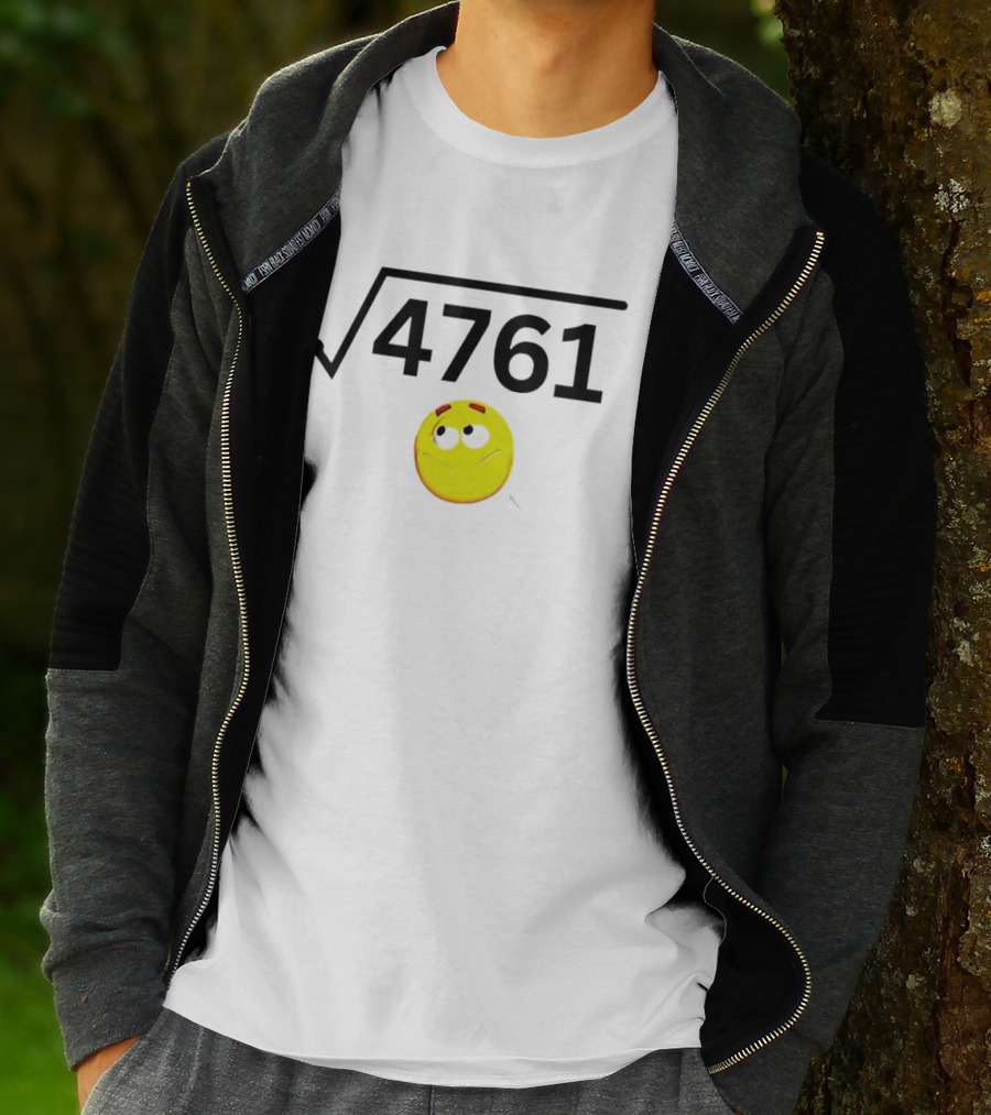 Square Root Of 4761 Smile Face T-Shirt
