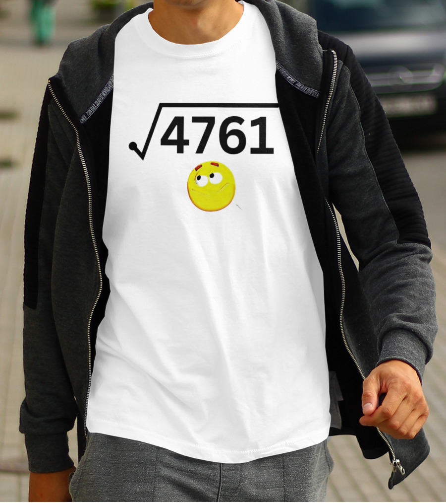 Square Root Of 4761 Smile Face T-Shirt