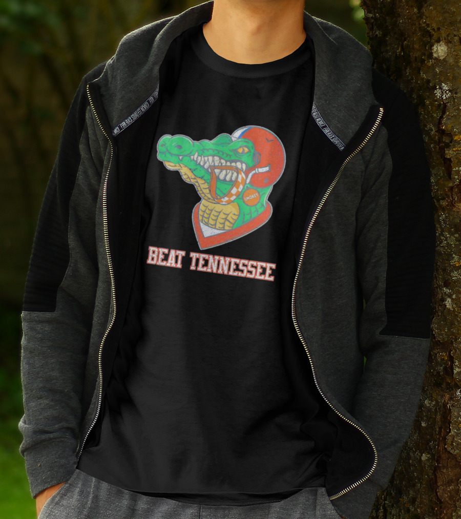 Beat Tennessee Florida Gators Football Smokey Helmet T-Shirt