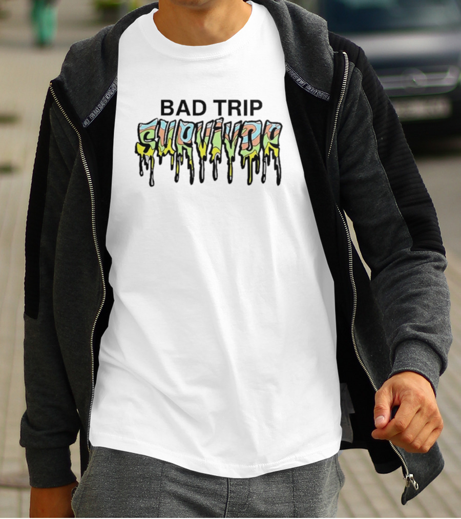 Four Twenty Bad Trip Survivor Dripping Text T-Shirt
