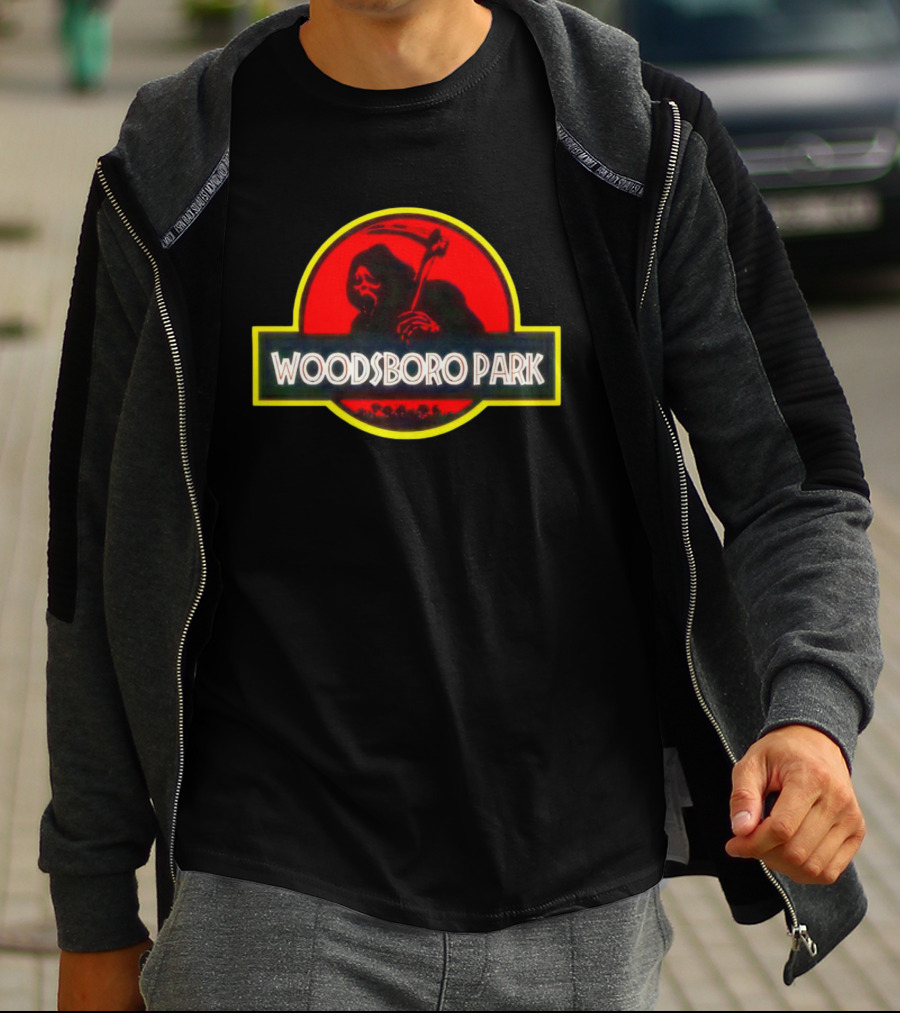 Ghostface Woodsboro Park Halloween Horror Movie Mashup T-Shirt