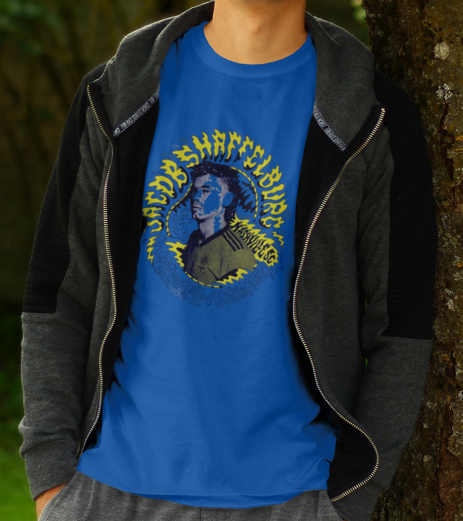 Nashvillesc Jacob Shaffelburg Yellow Lightning Silhouette Tennessee T-Shirt