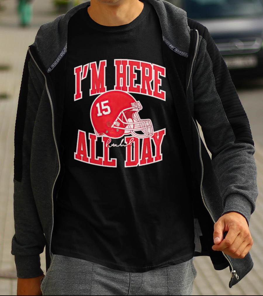 I'm Here All Day 15 Helmet Signature T-Shirt
