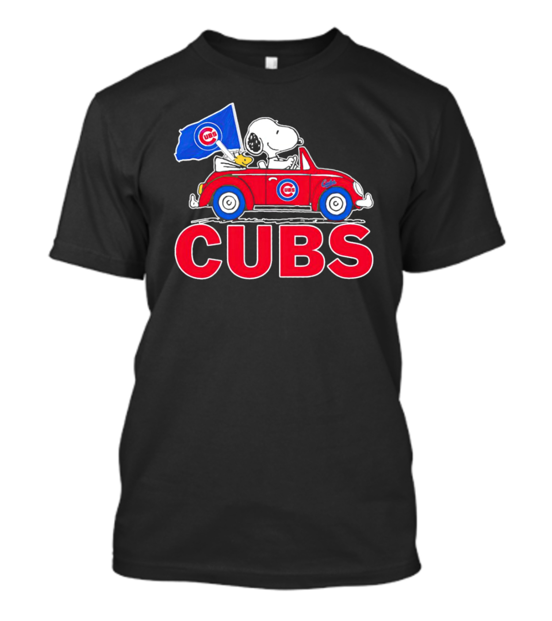 Snoopy Woodstock Chicago Cubs Car Adventure T-Shirt