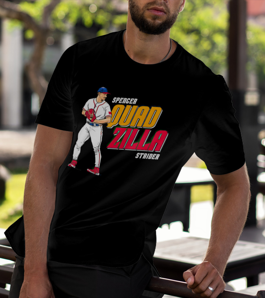 Spencer Strider Quadzilla Baseball Pitcher Image T-Shirt