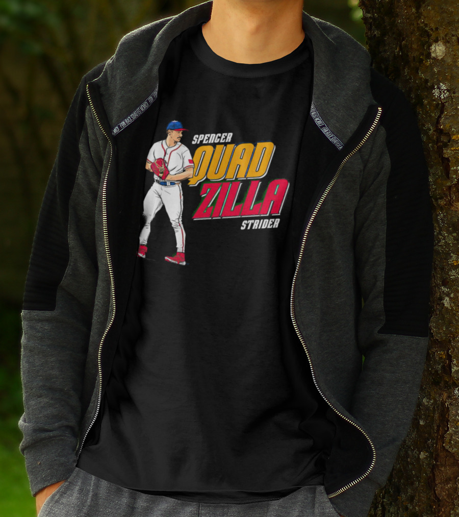 Spencer Strider Quadzilla Baseball Pitcher Image T-Shirt