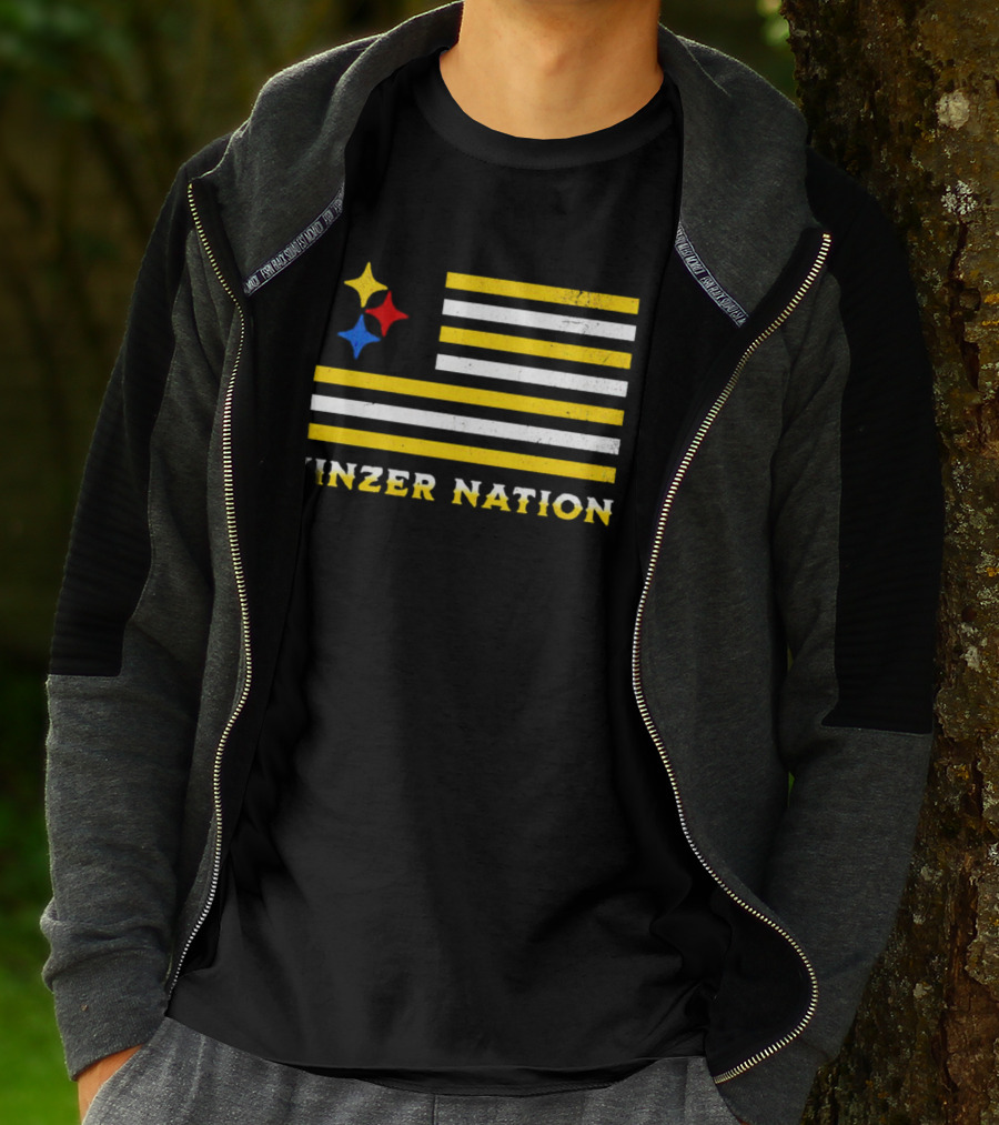 Yinzer Nation Steelers Flag T-Shirt