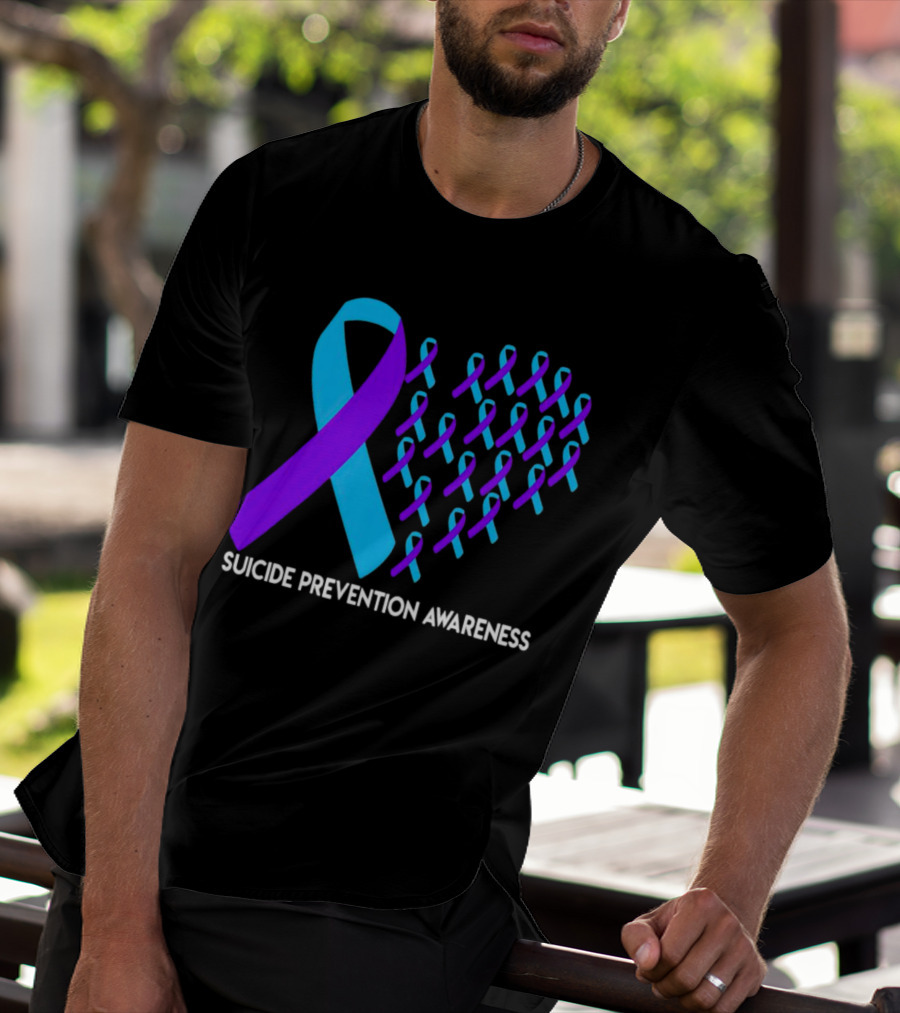 Suicide Prevention Awareness Ribbon Heart T-Shirt