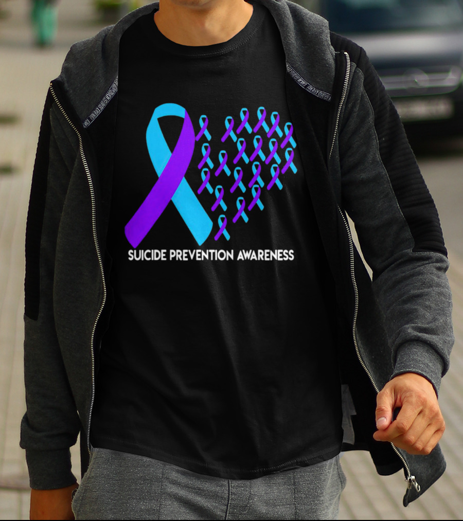 Suicide Prevention Awareness Ribbon Heart T-Shirt