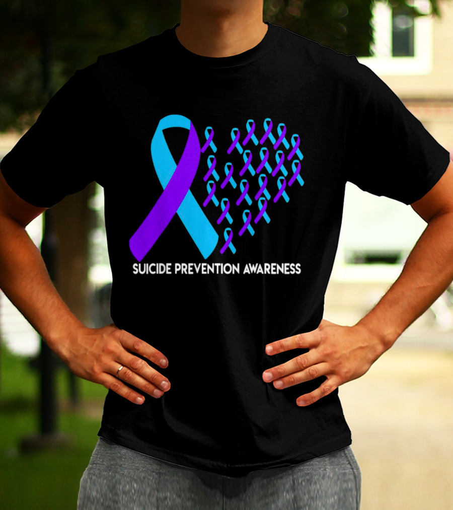 Suicide Prevention Awareness Ribbon Heart T-Shirt
