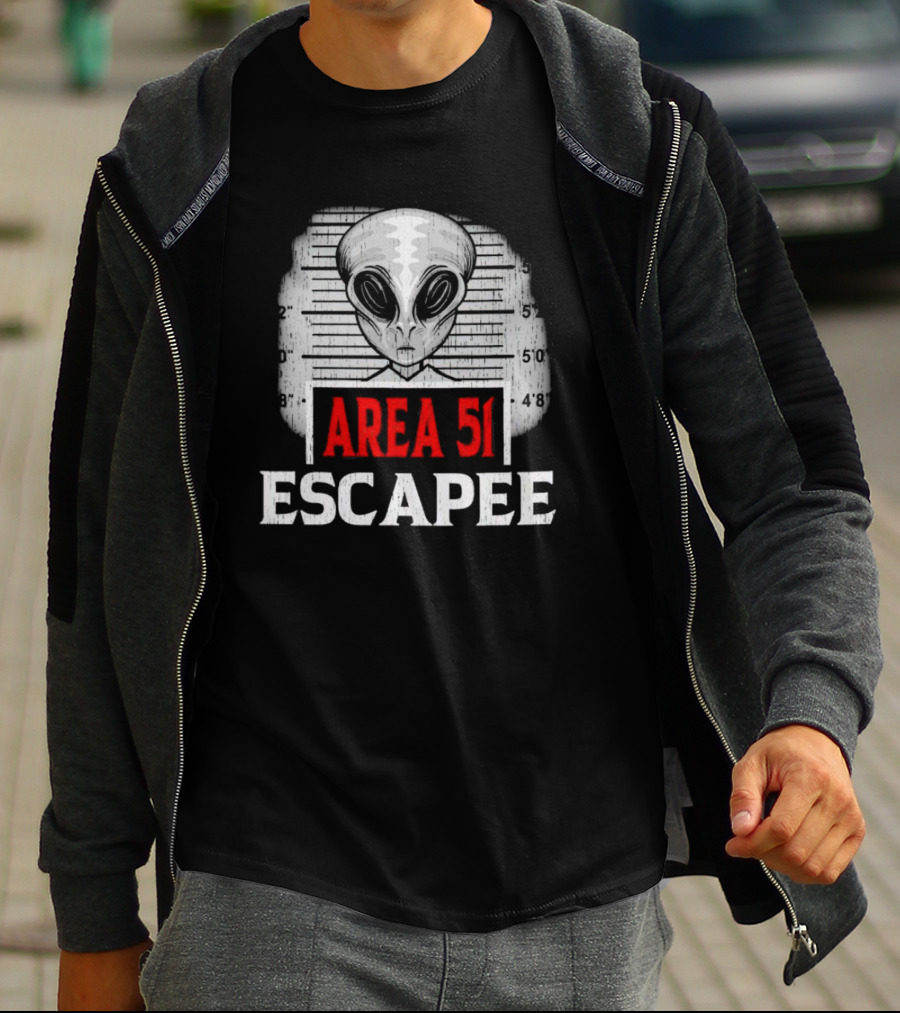 Area 51 Escapee Alien Mugshot T-Shirt