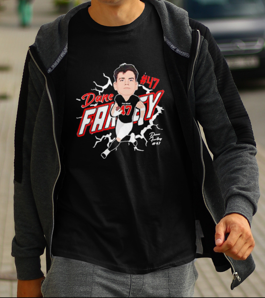 Dane Farley #47 The Undefeated Caricature Signature T-Shirt