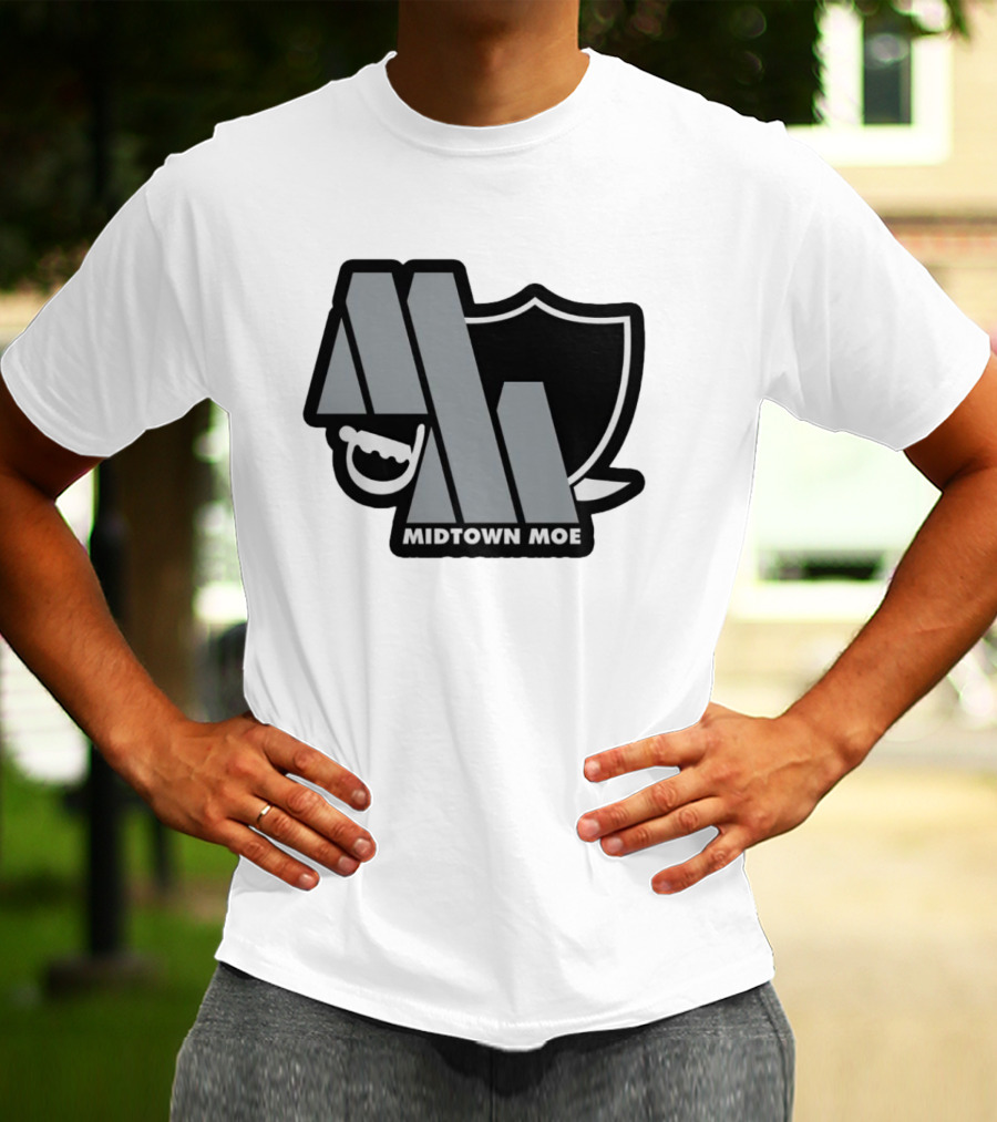 Raiders Midtown Moe Logo With Shield And Teeth T-Shirt