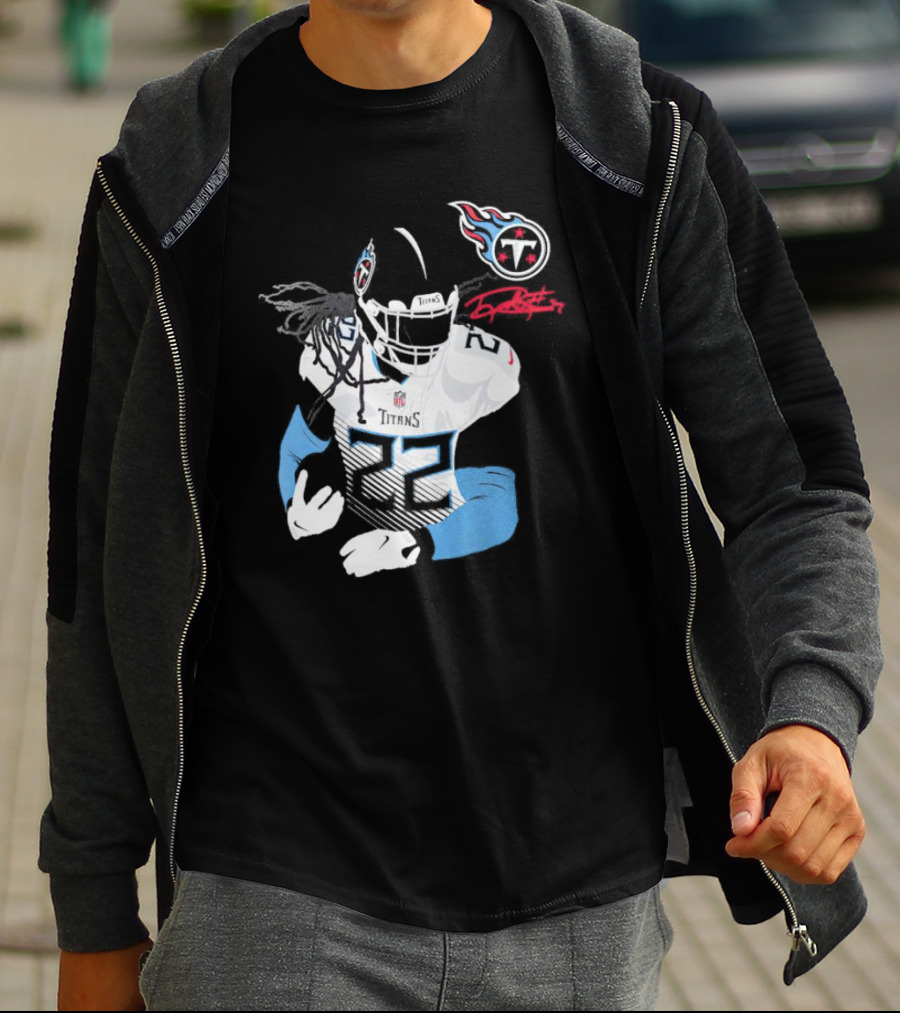 Tennessee Titans Derrick Henry 22 Signature NFL Football Player T-Shirt