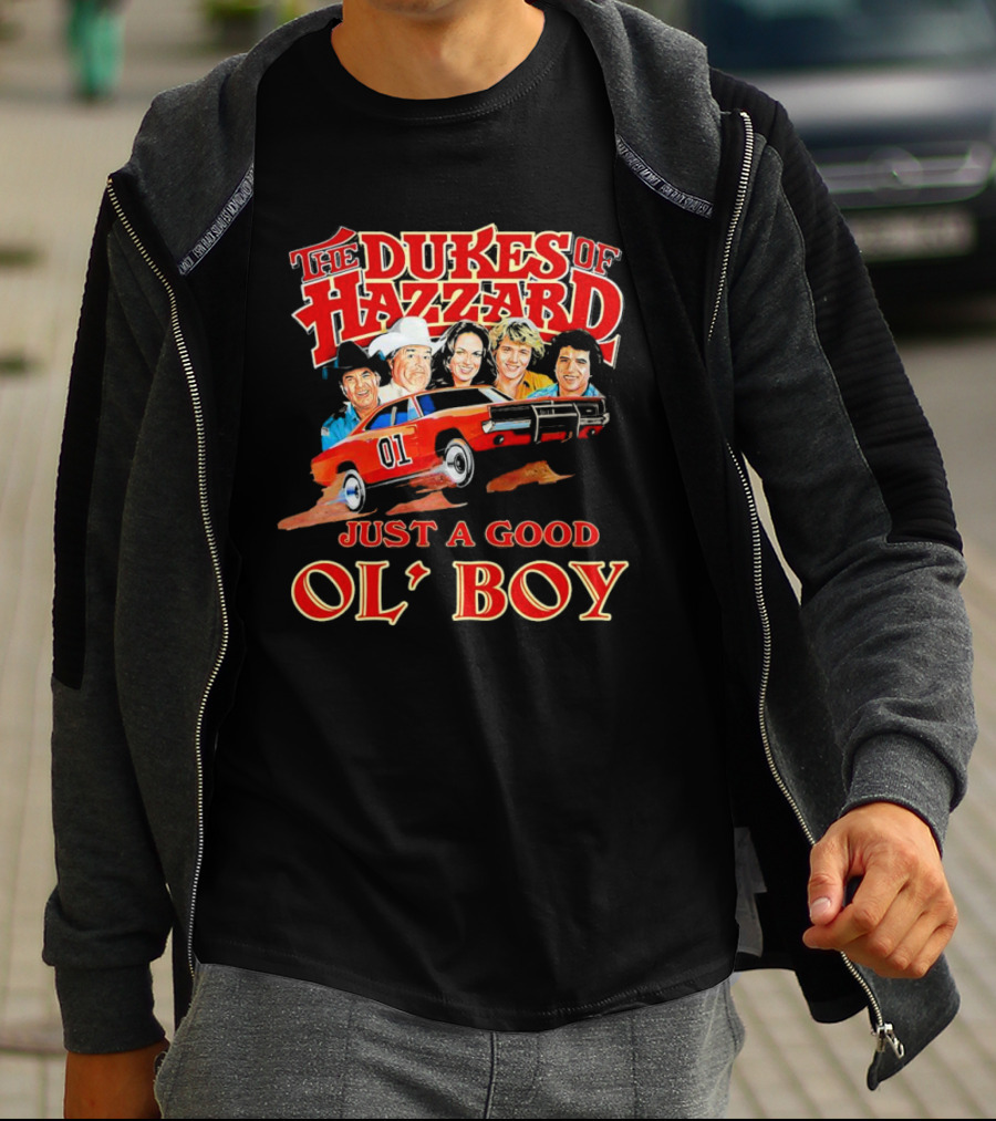 The Dukes Of Hazzard 1969 Dodge Charger Just A Good Ol' Boy Retro TV Car And Characters T-Shirt
