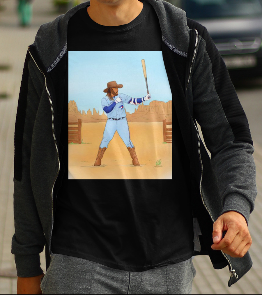 Blue Jays Vladimir Guerrero Jr. Cowboy Desert Baseball Scene T-Shirt