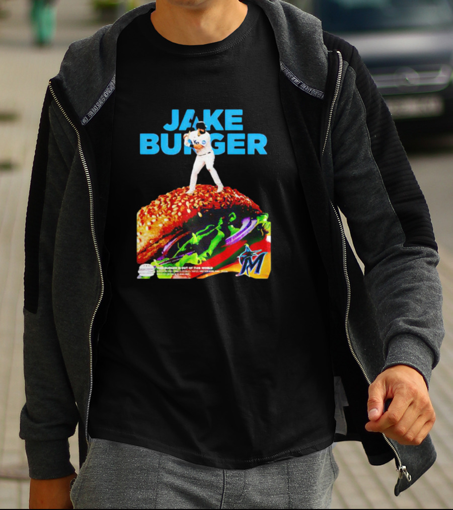 Jake Burger Miami Marlins Out Of This World T-Shirt