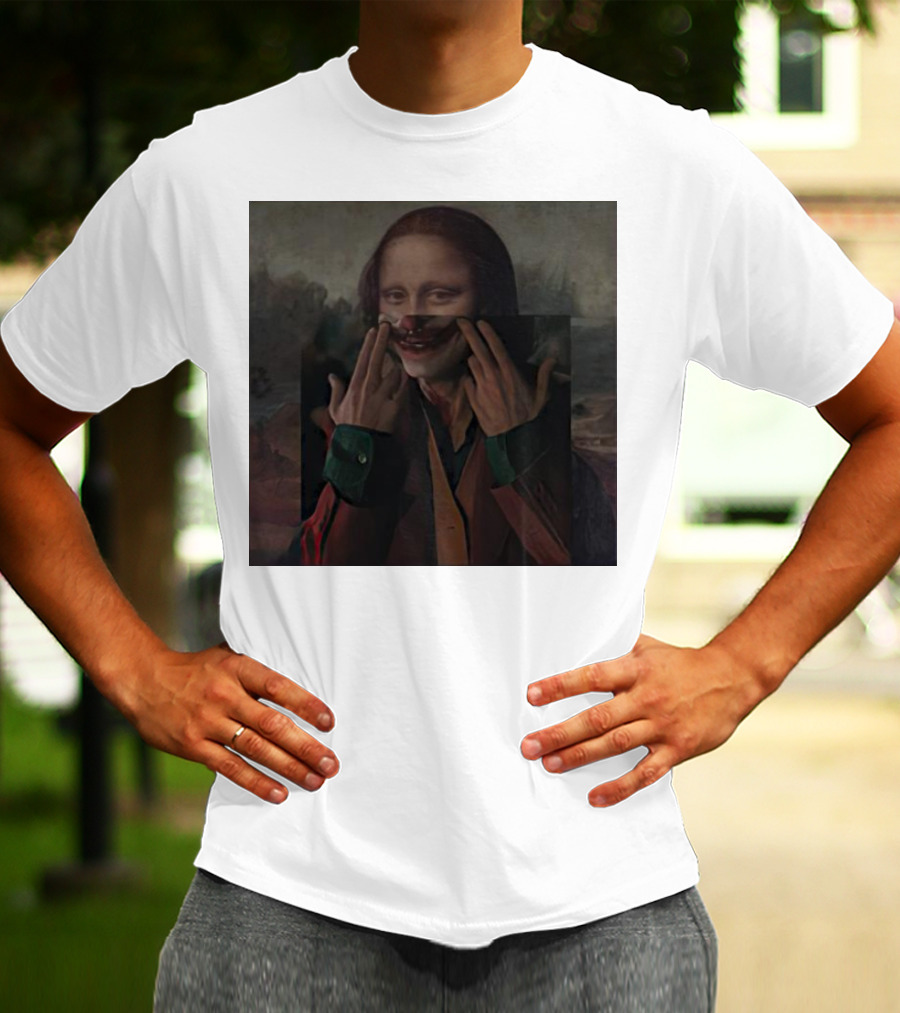 Mona Lisa Joker Crossover Fusion T-Shirt