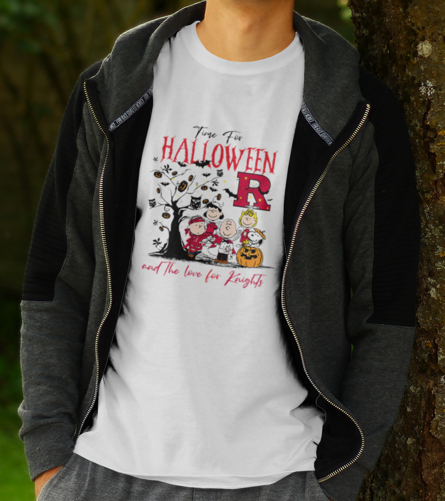 Time For Halloween Peanuts Characters And The Love For Knights T-Shirt