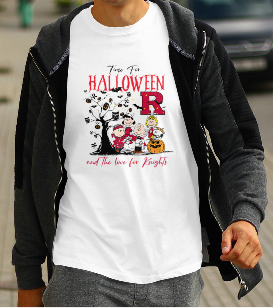 Time For Halloween Peanuts Characters And The Love For Knights T-Shirt