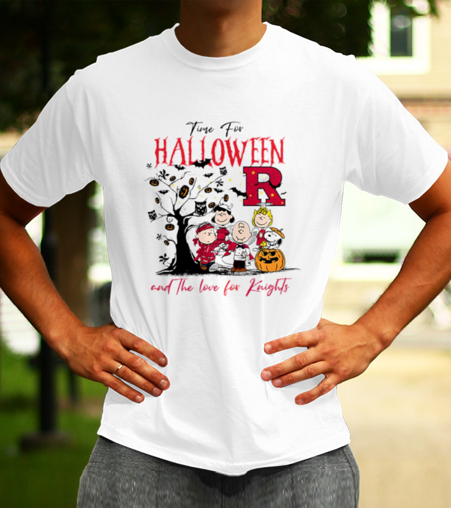 Time For Halloween Peanuts Characters And The Love For Knights T-Shirt
