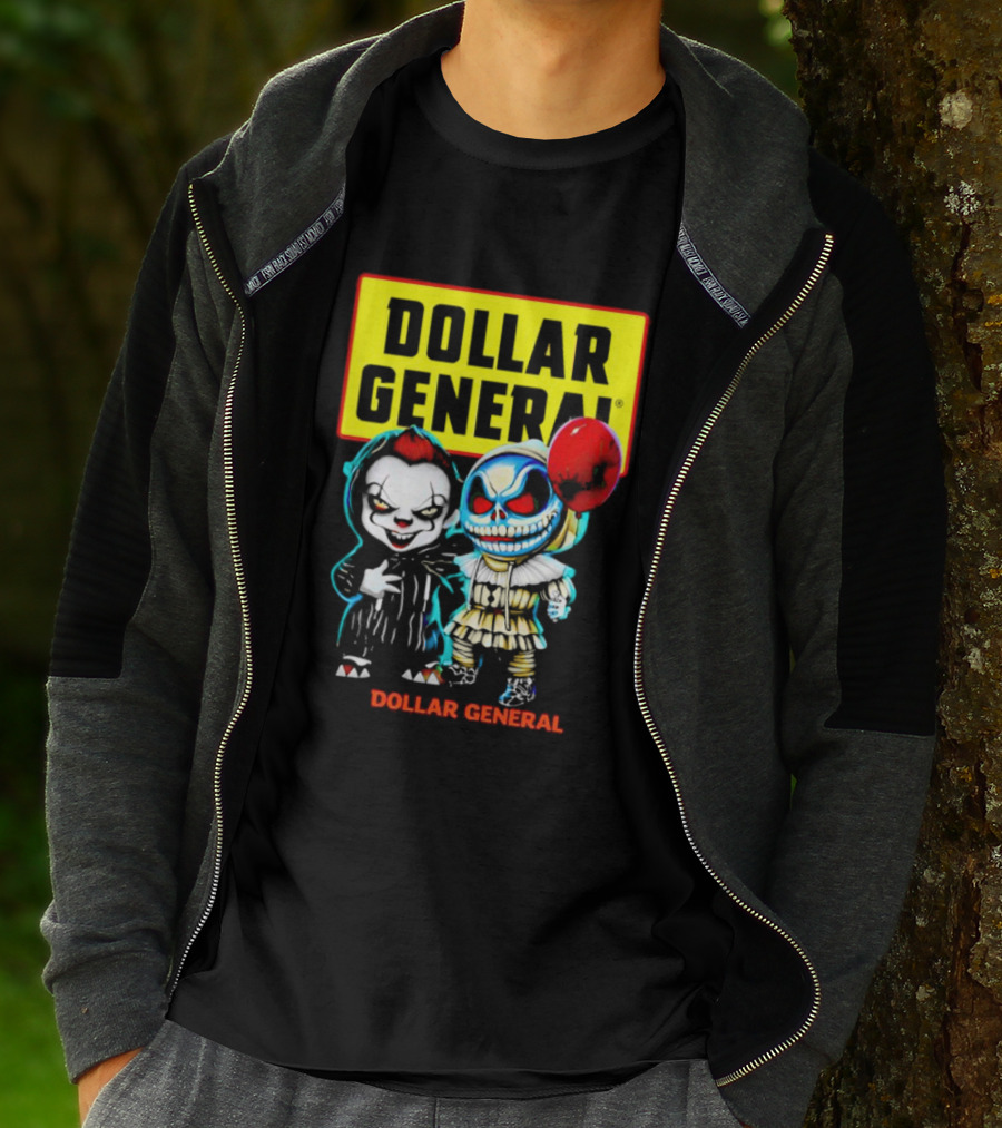Dollar General Halloween Pennywise And Jack Skellington Crossover T-Shirt