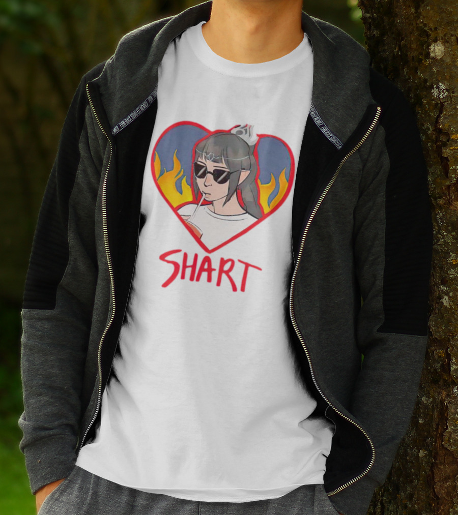 Shart Heart Sunglasses Flame Princess T-Shirt